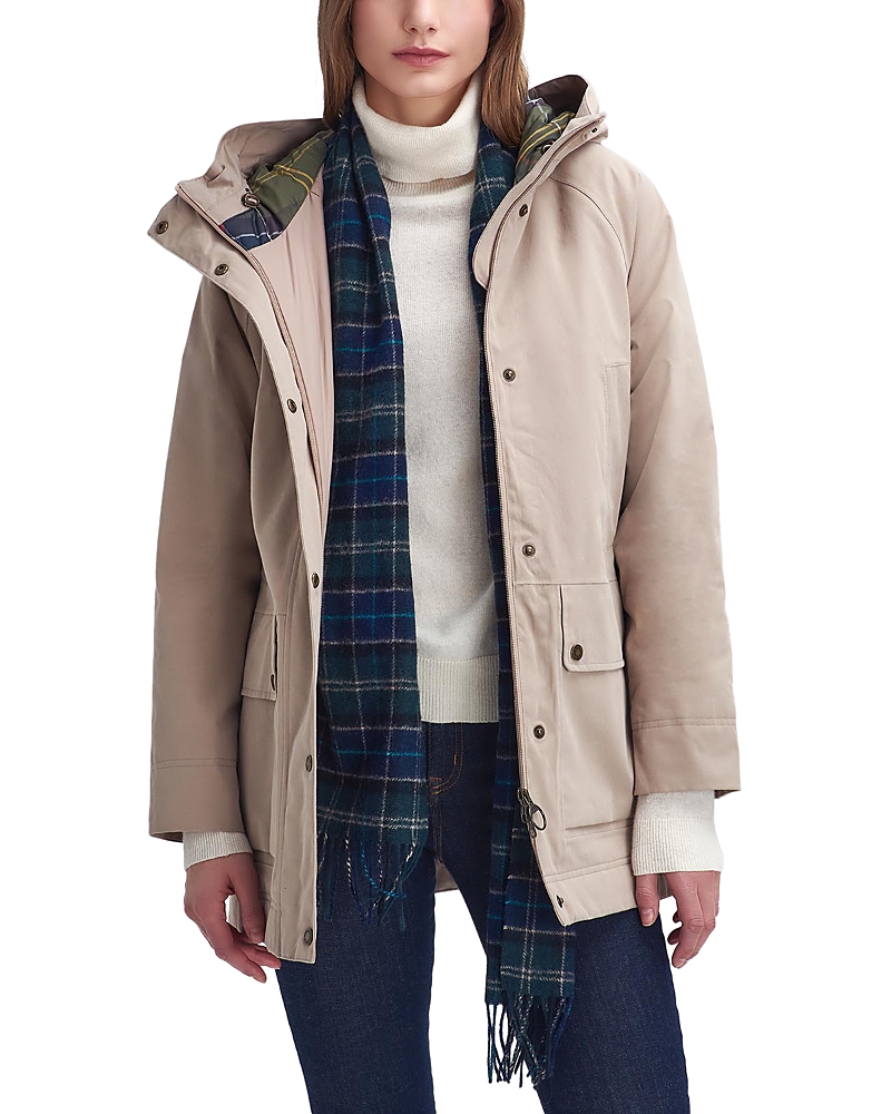 Barbour Winter Beadnell Waterproof Jacket In Sand Dune