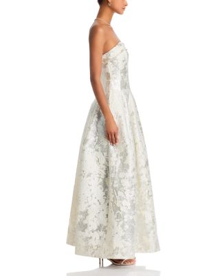 Octavia Jacquard Strapless Gown