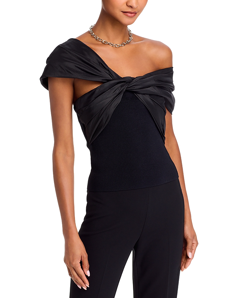 Simkhai Celiana Combo Off-the-shoulder Top In Black