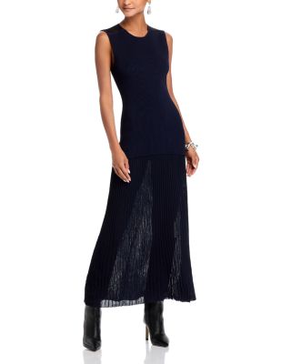 Derek Lam 10 Crosby - Lecco Dropped Waist Mixed Media Maxi Dress