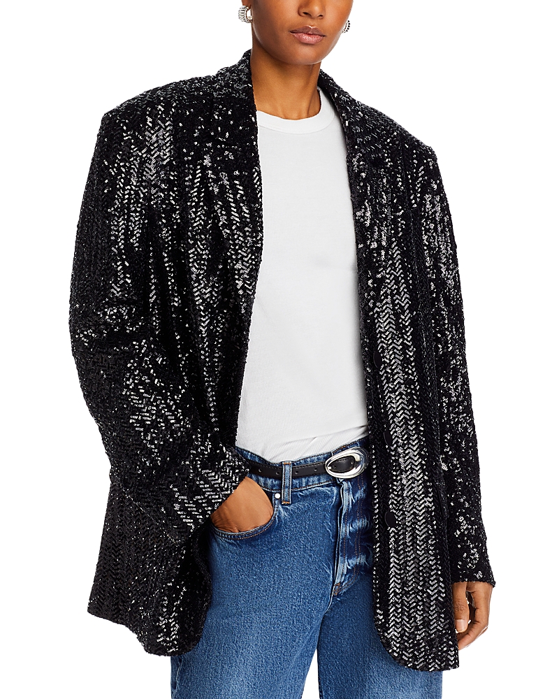 Shop Anine Bing Sara Blazer In Black