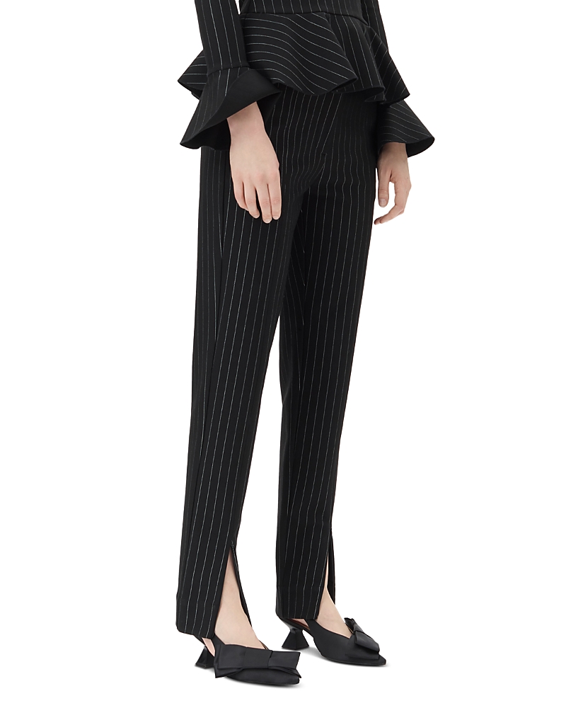 Ganni Stripe Mid Waist Pants