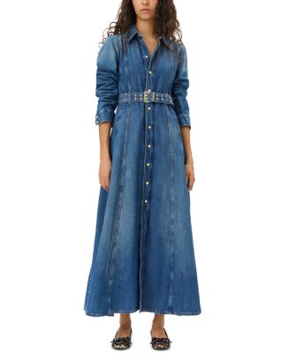 GANNI Denim Maxi Dress | Bloomingdale's Women