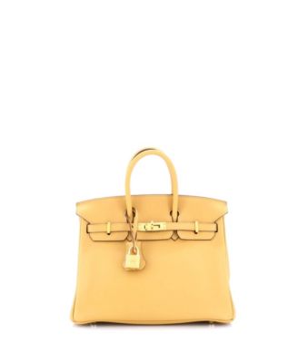Pre-Owned HERMÈS - Birkin 25 Handbag Yellow Swift with Gold Hardware
