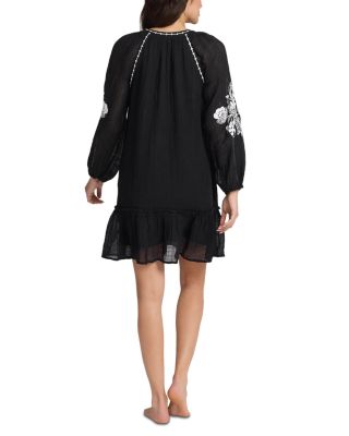 Linen Gauze Tunic Swim Cover-Up