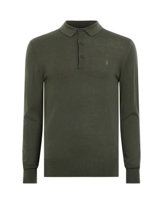 Mode Regular Fit Merino Wool Long Sleeve Polo Sweater