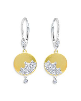 Meira T - 14K White & Yellow Gold Diamond Disc Drop Earrings