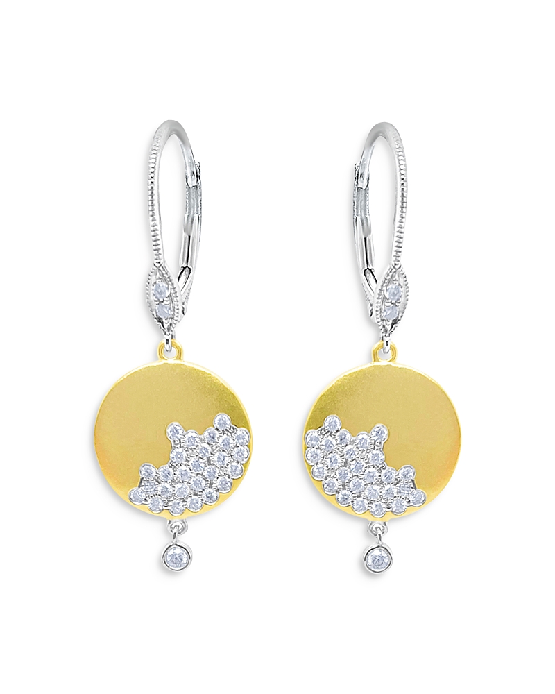 Meira T 14K White & Yellow Gold Diamond Disc Drop Earrings