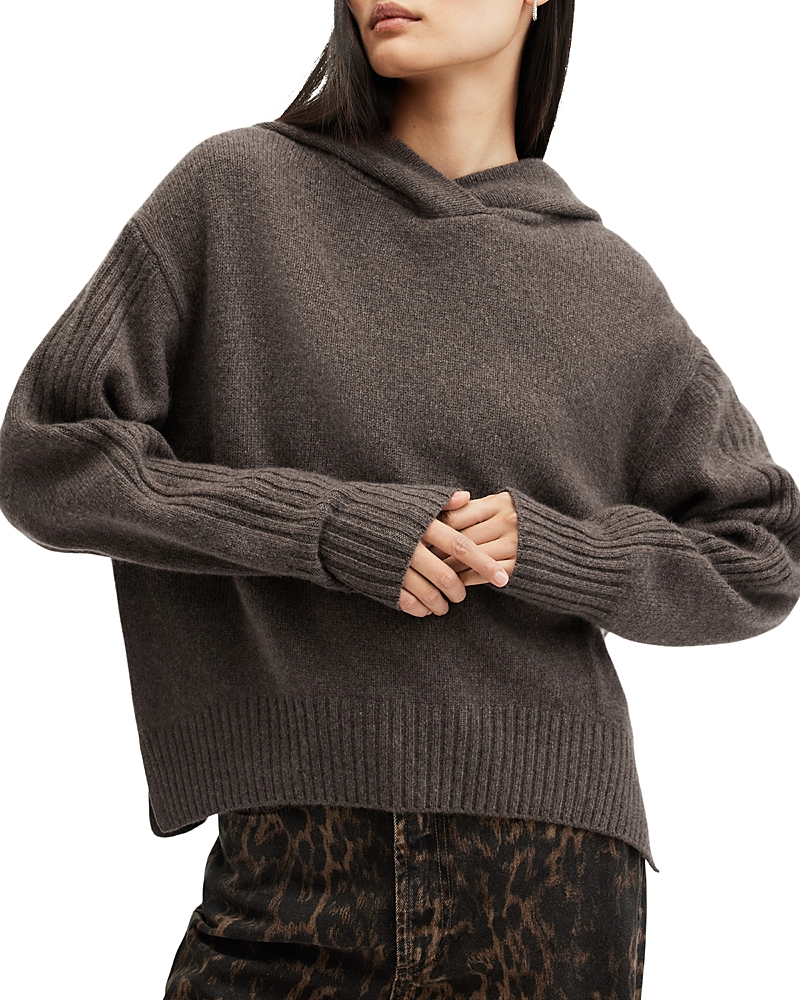 Allsaints Ines Hoodie In Mocca Brown