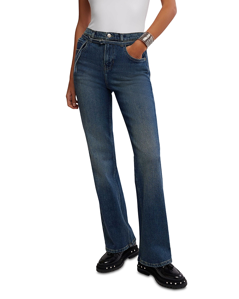 FREE PEOPLE SABINE HIGH RISE SLIM JEANS IN HIBERNATE