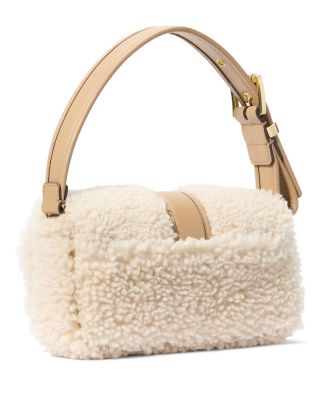 ★emis★SHEARLING SHOULDER BAG★ SHEARLING SHOULDER BAG-IVORY - EMIS