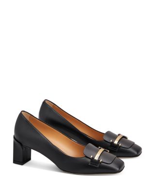 Women&#39;s Leather Loafer Pumps