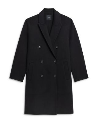 Theory Double Breasted Coat in Double Face Wool & Cashmere
