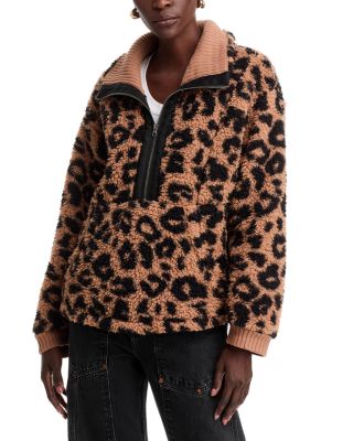 Vintage Havana - Leopard Print Sherpa Jacket