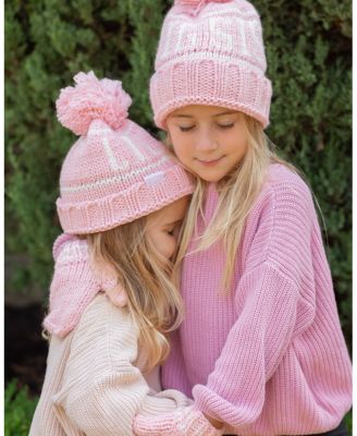 Girls' Lil Sis Bobble Hat & Mittens Set - Baby, Little Kid