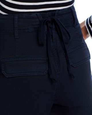 Grant High Rise Cropped Wide Leg Jeans in Navy 