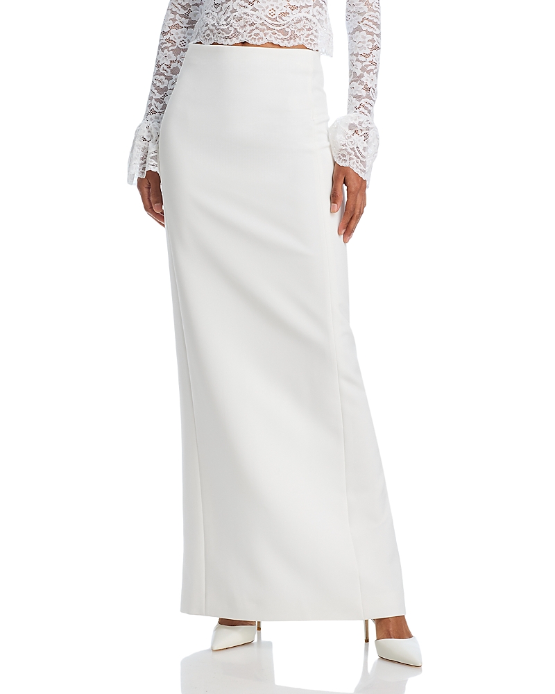 Shop Ronny Kobo Issa Column Skirt In Ivory