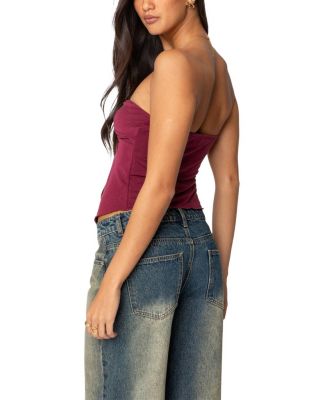 Twisted Split Front Tube Top