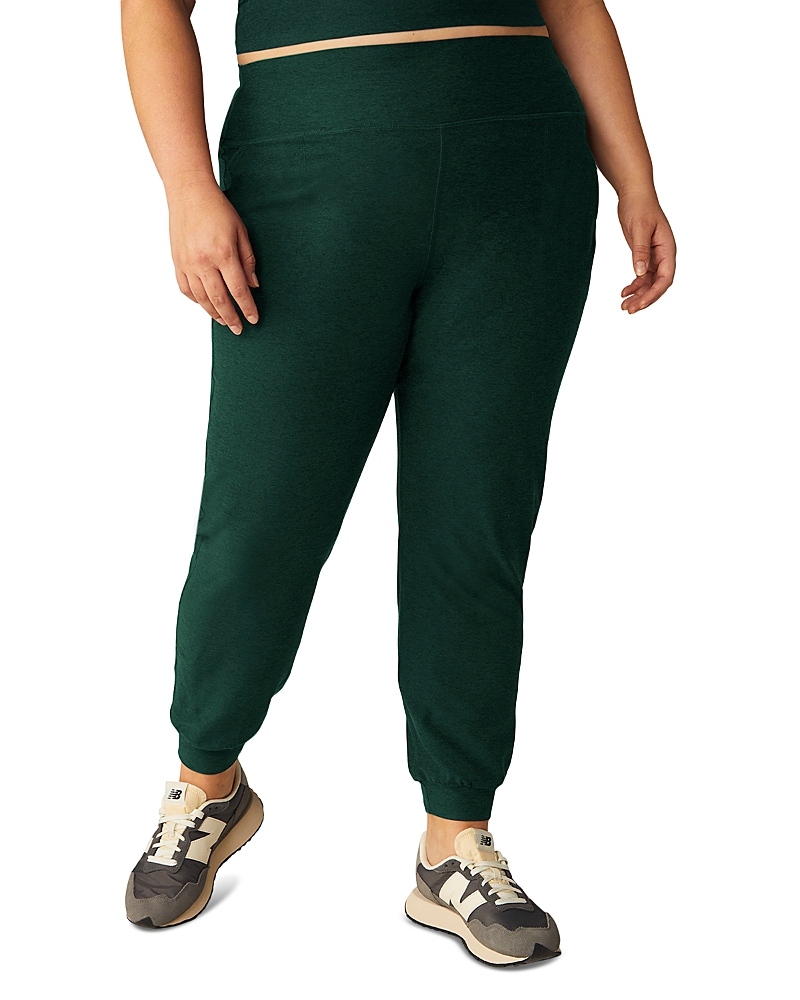Beyond Yoga Spacedye Out Of Pocket High Waisted Midi Legging In Forest Green Pine In Dark Spruce