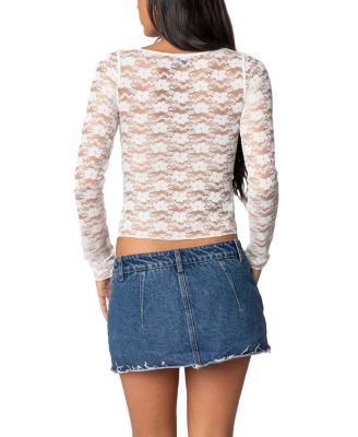Mykonos Sheer Lace Top