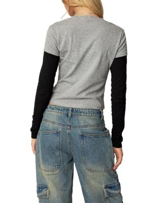 Lucine Layered Long Sleeve T Shirt