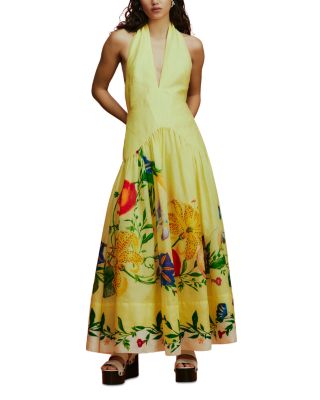 ワンピース VALLO DE NEAR Dahlia Halter Dress Yellow ALEMAIS Dahlia Halter Dress | Liberty