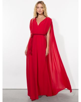 Alice and Olivia Zenaida Maxi Cape Dress | Bloomingdale's