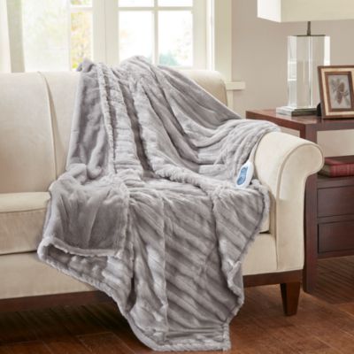 Heated Duke Faux Fur Heated Throw, 50" x 70"