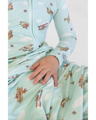 Unisex Vintage Airplanes Convertible Footie - Baby