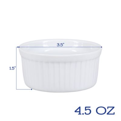 Porcelain 4.5 oz. White Ramekins, Set of 4 