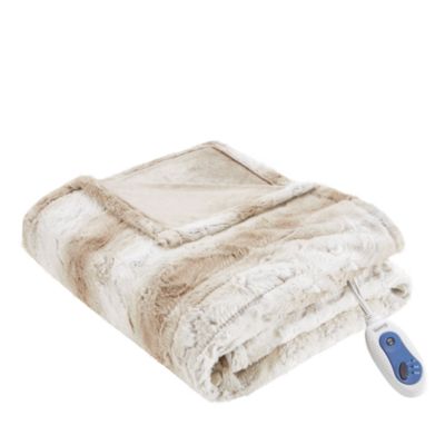 Zuri Oversized Faux Fur Heated Throw, 50" x 70"