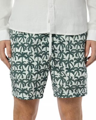 Onia - Charles Palm Print Regular Fit 4" Swim Trunks