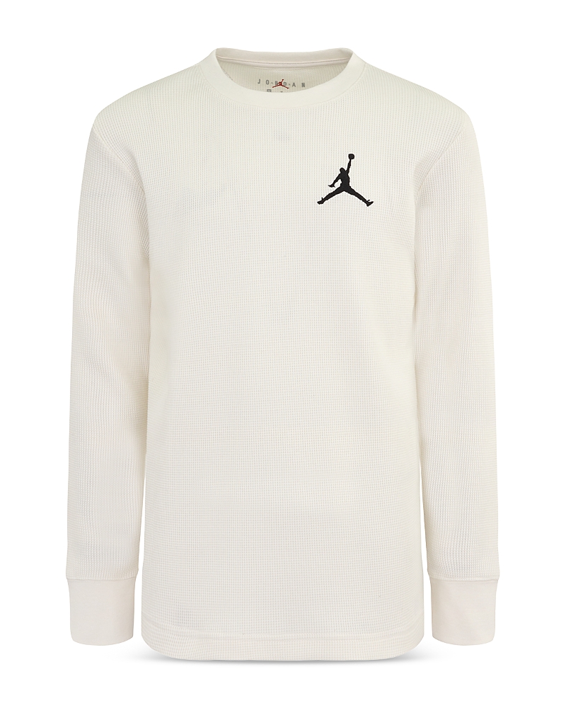 Jordan Boys' Long Sleeved Waffled Knit Tee - Big Kid In Sail