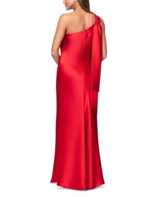 Satin One Shoulder Gown - Exclusive