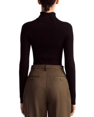 Demi Cashmere Ribbed Turtleneck Sweater