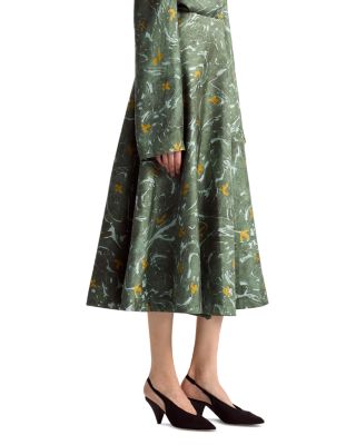 Varda Silk Midi Skirt