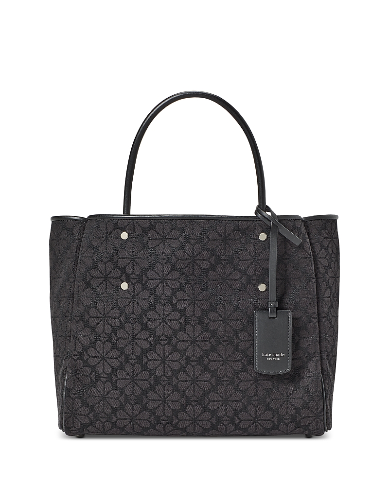 Kate Spade New York Spade Flower Jacquard Tote In Black Multi