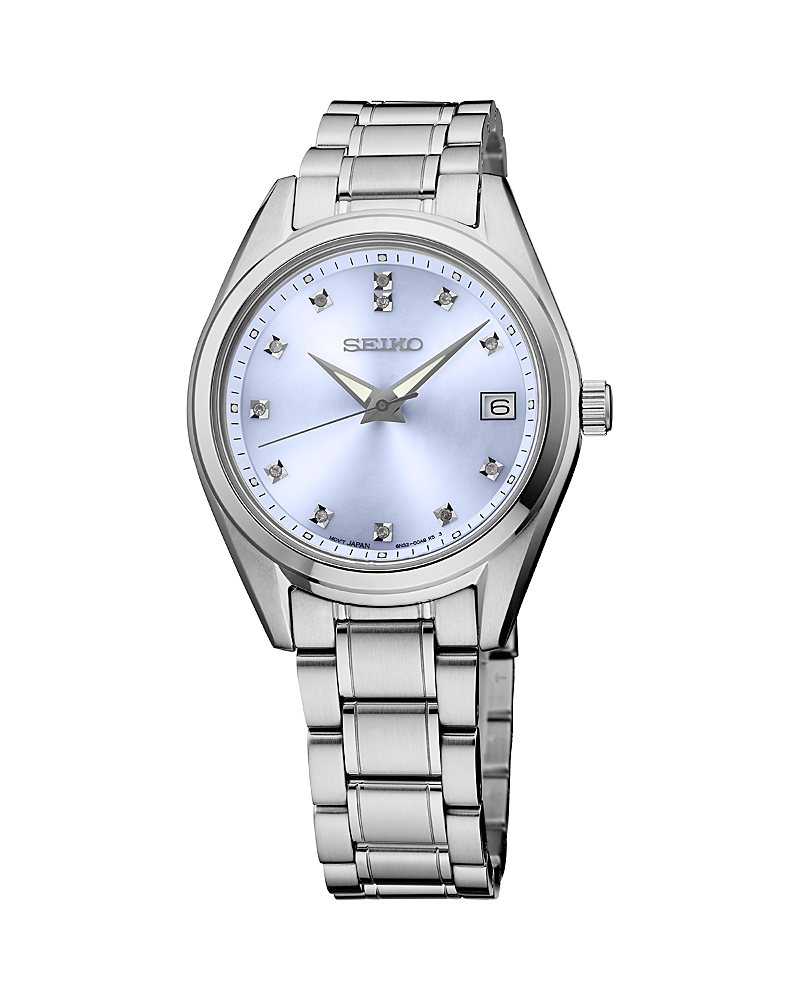 Seiko Watch Diamonds Watch, 32mm In Blue/silver
