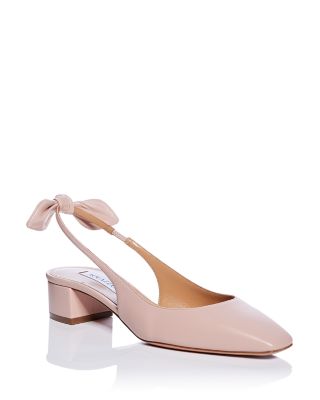 Aquazzura - Women's Very Bow Tie Slingback Pumps