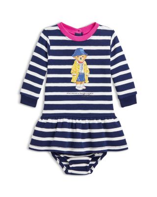 Ralph Lauren - Girls' Polo Bear French Terry Dress & Bloomer - Baby