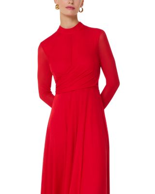 Arabella Ruched Mesh Dress