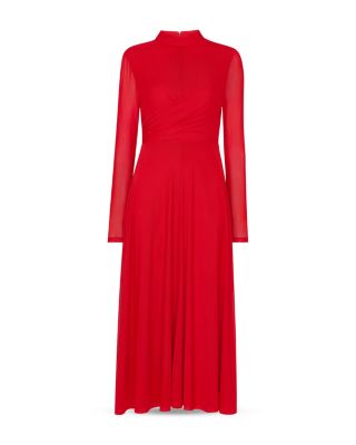 Petite Arabella Ruched Mesh Dress