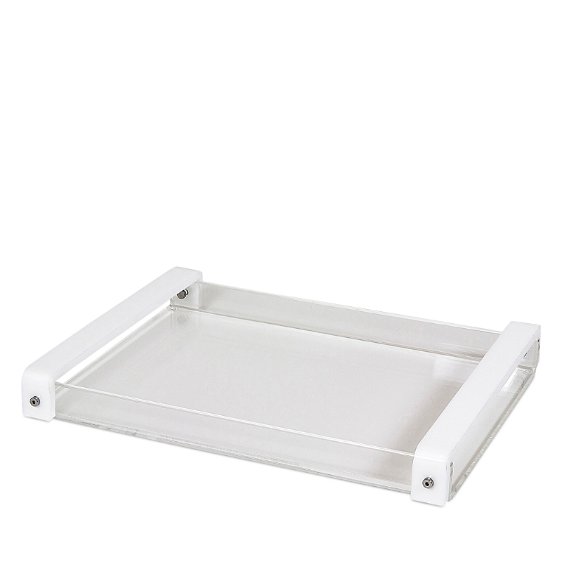 Tizo Clear Lucite Tray In White In White
