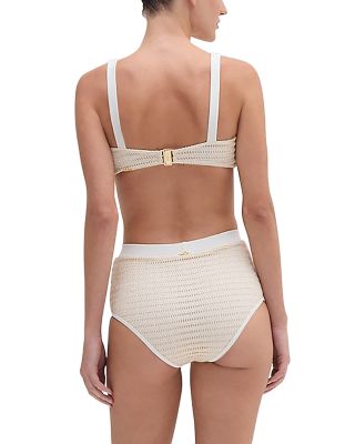 Metallic Knit Bikini Top