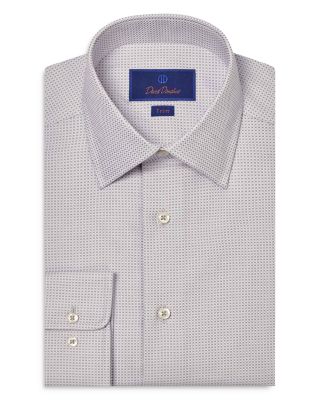 David Donahue - Trim Fit Micro Box Dobby Dress Shirt
