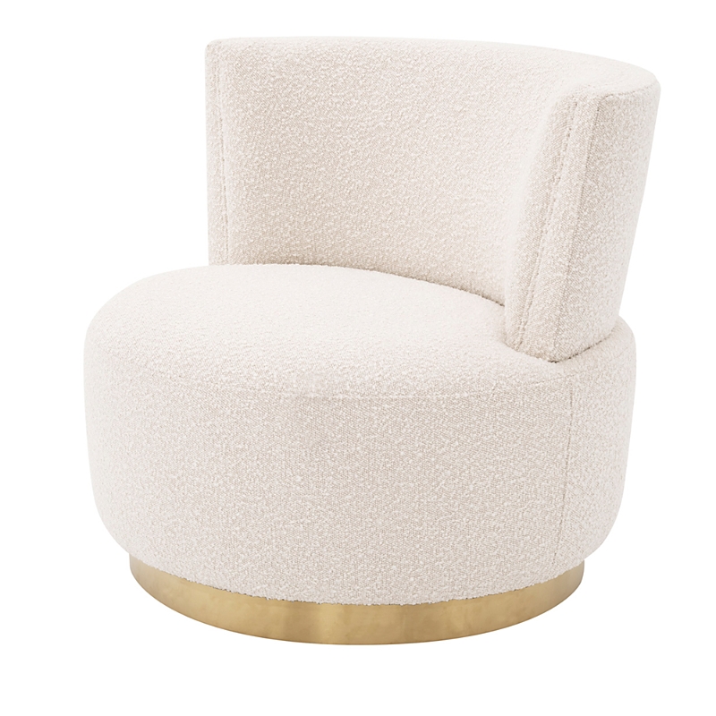 Eichholtz Alonso Swivel Chair In Boucle Cream