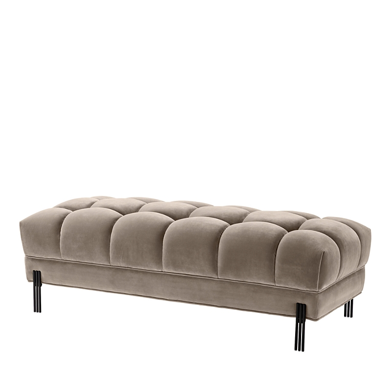 Eichholtz Sienna Bench In Savona Greige Velvet