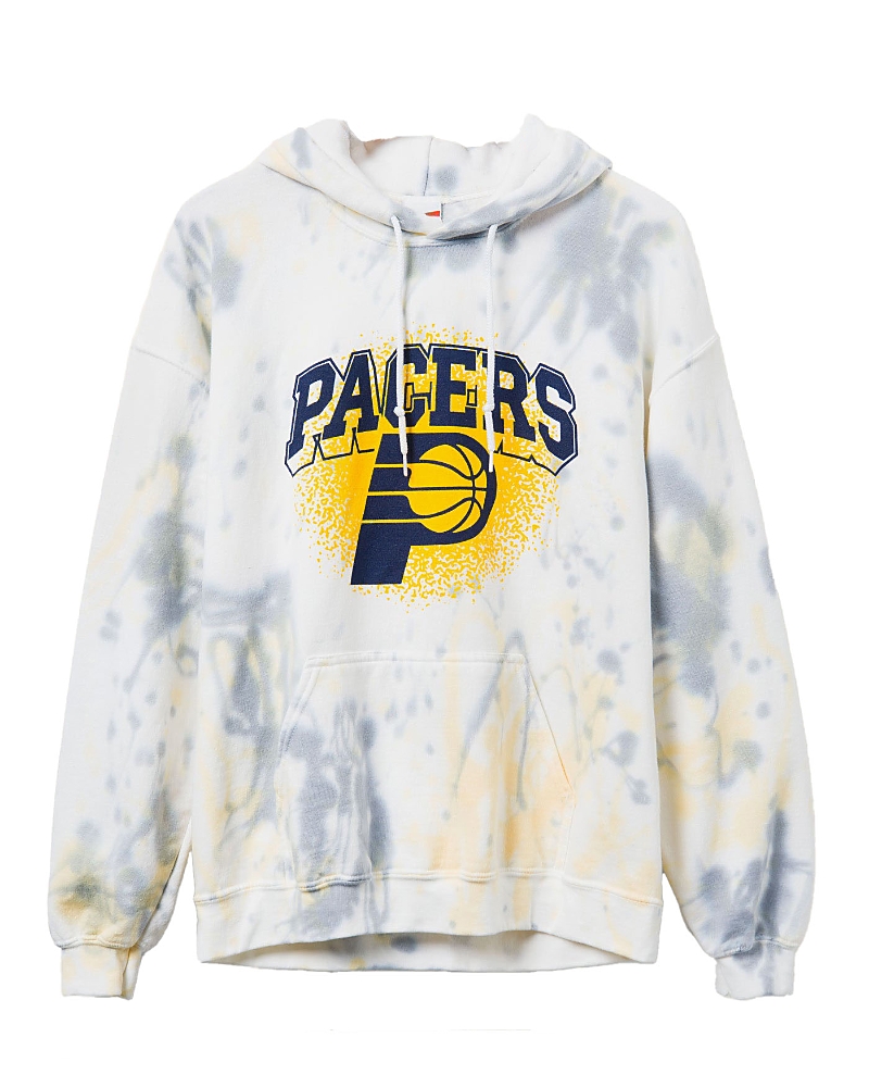 Junk Food Clothing Unisex Nba Indiana Pacers Tie Dye Hoodie In True Navy/mustard