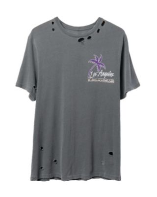 Junk Food Clothing - Unisex NBA Los Angeles Lakers Luau Vintage Destroy Tee