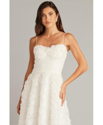 Greer Rosette Applique Midi Dress